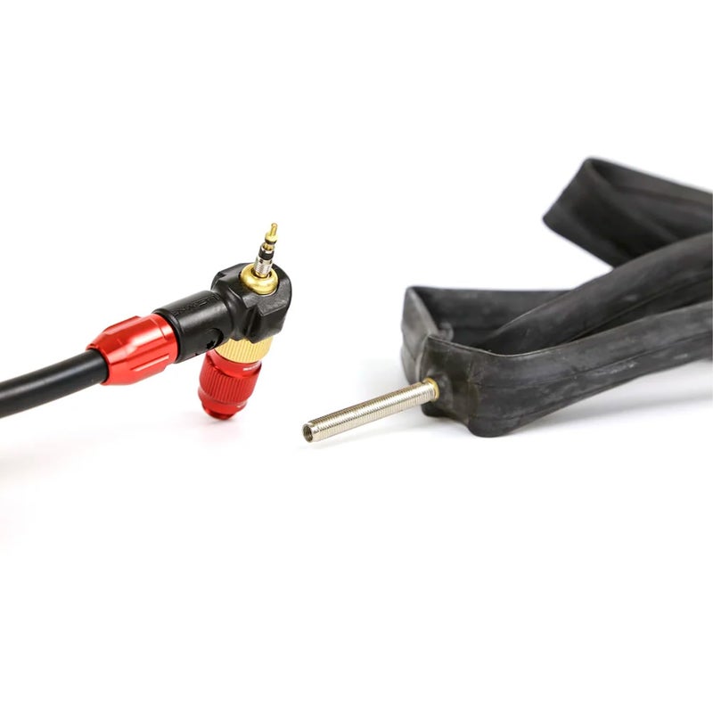 LEZYNE مضخة هواء أرضية LEZYNE CNC 3.5 للدراجات مع مقياس تناظري 3.5" - مضخة هواء عالية الضغط من الألمنيوم المعالج CNC بضغط 220PSI للإطارات للدراجات على الطرق/المسارات - رأس ABS-1 Pro لصمامات Presta/Schrader، فضي لامع - Image 4